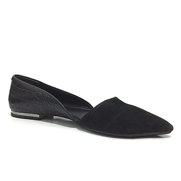 Messeca New York Shoes - Messeca New York Hayden Nubuck Croc Flats